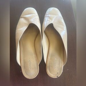 Vince Women's Cream Leather Mules